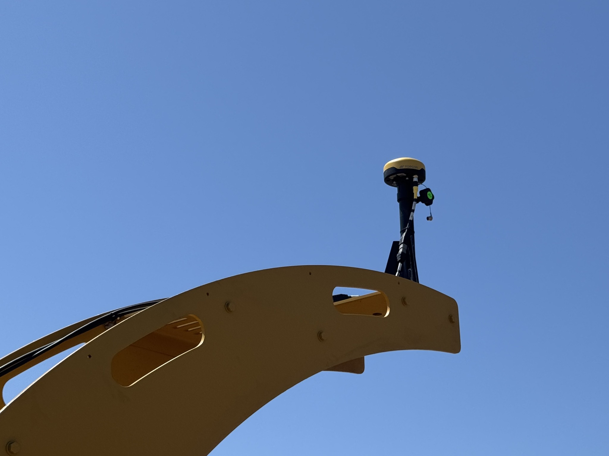 Dirt Pan Depot equipment yard with Topcon GPS-ready machines in Marked Tree, AR Dirt Pan Depot equipment yard with Topcon GPS-ready machines in Marked Tree, AR